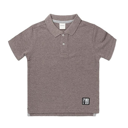 Kids Polo Combo x 2 (4 - 14 Years) - Brown Melange / Sunlight Yellow