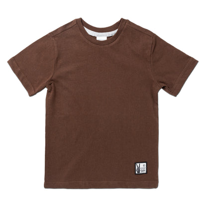 Kids Round Neck T-Shirt (4 - 14 Years) - Brown
