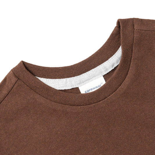 Kids Round Neck T-Shirt (4 - 14 Years) - Brown