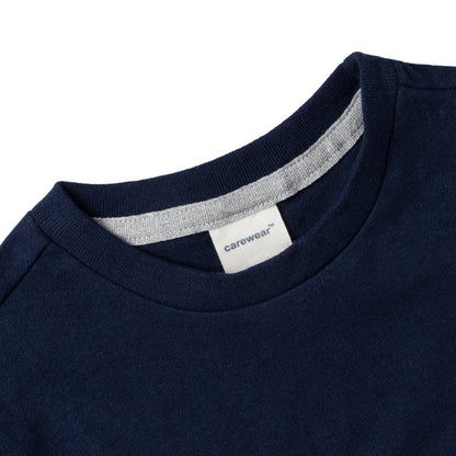 Kids Round Neck T-Shirt Combo x 2 (4 - 14 Years) - Navy / Grey Melange