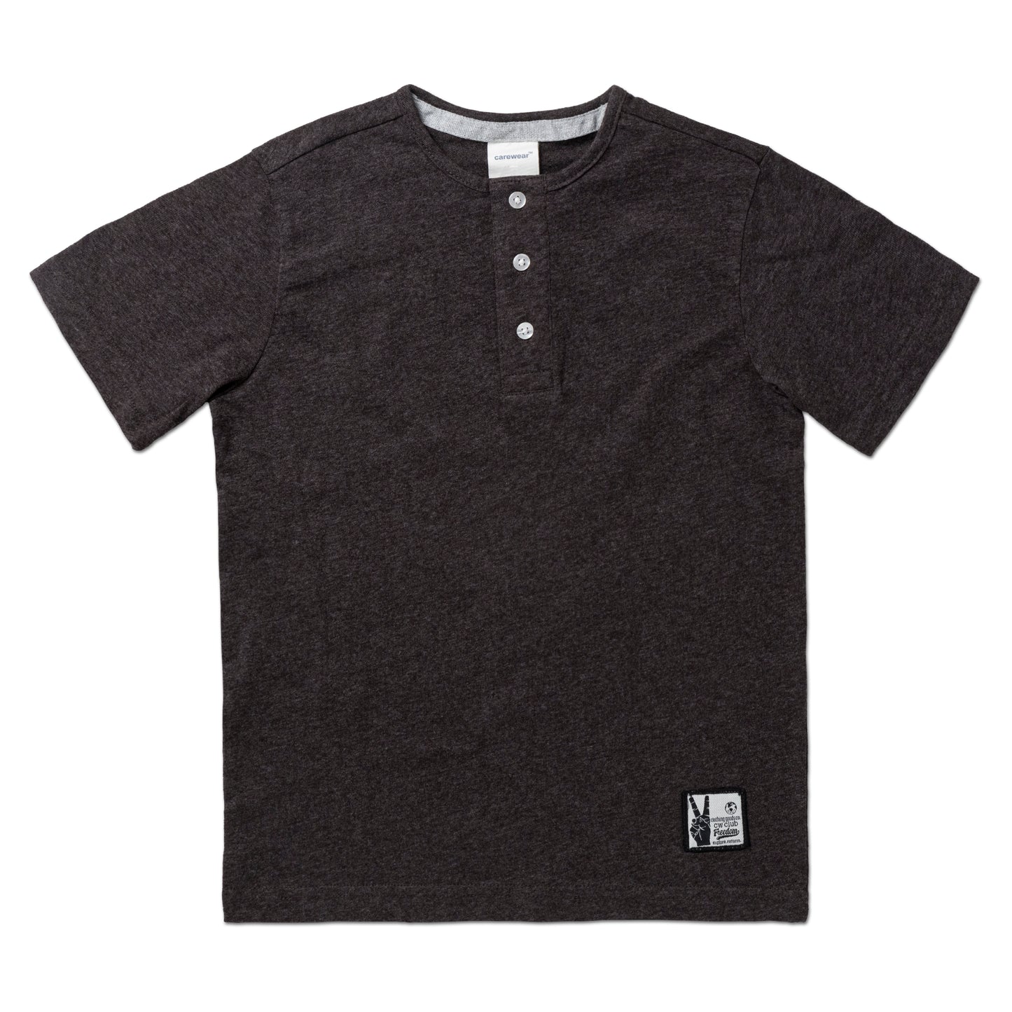 Kids Henley T-Shirt (4 - 14 Years) - Chocolate Melange