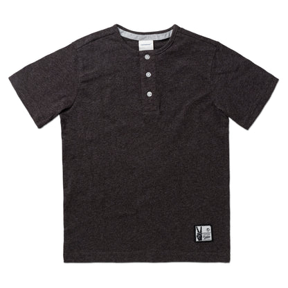 Kids Henley T-Shirt (4 - 14 Years) - Chocolate Melange
