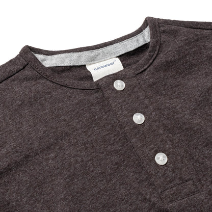 Kids Henley T-Shirt (4 - 14 Years) - Chocolate Melange