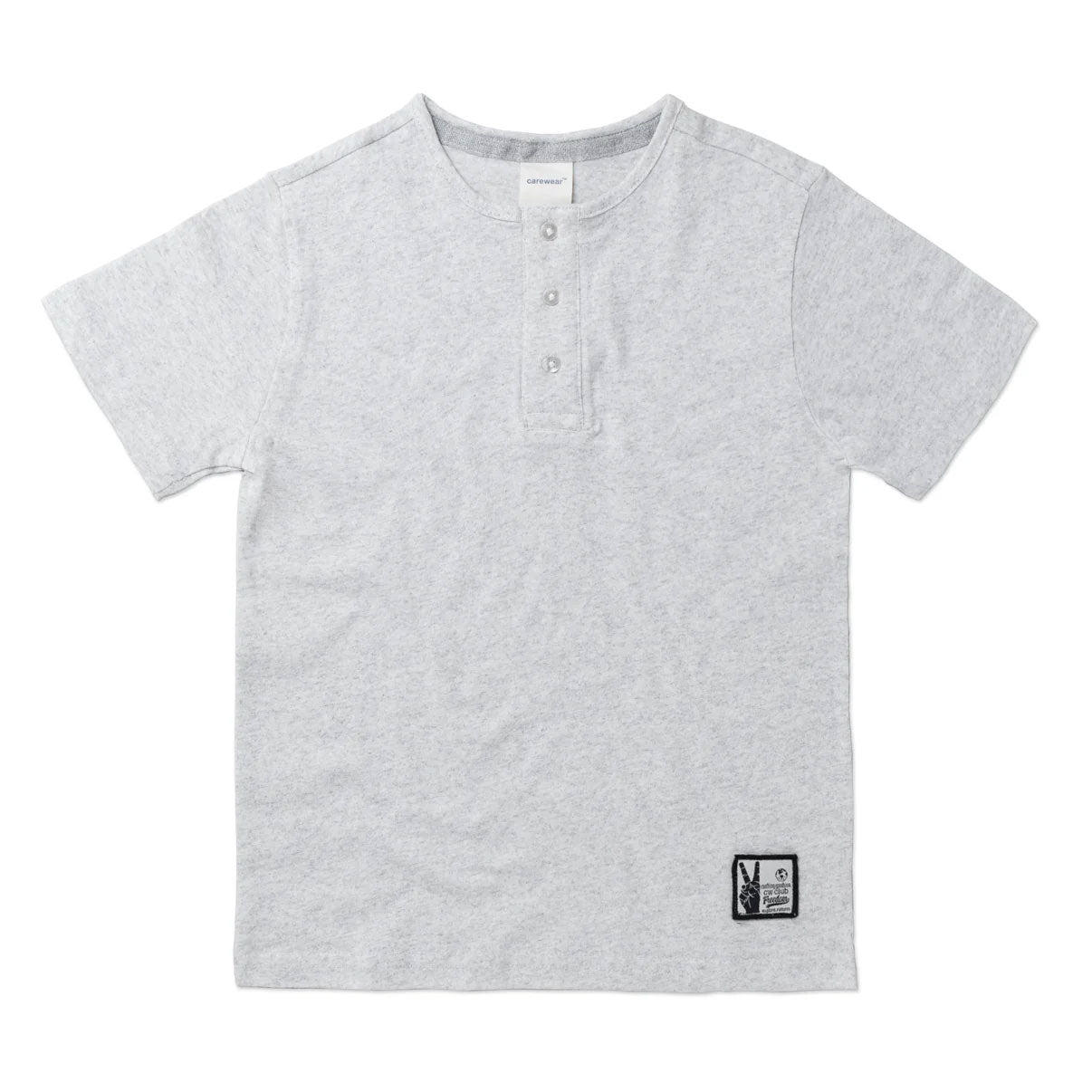 Kids Henley T-Shirt (4 - 14 Years) - Grey Melange