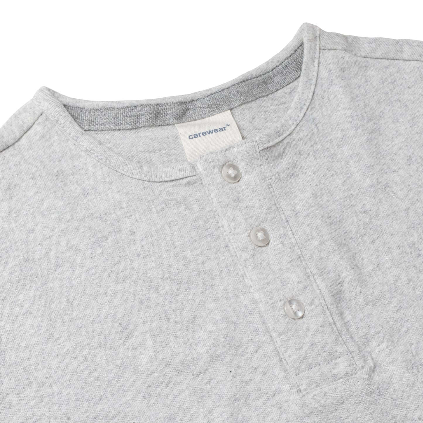 Kids Henley T-Shirt (4 - 14 Years) - Grey Melange