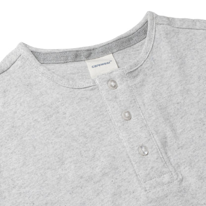 Kids Henley T-Shirt (4 - 14 Years) - Grey Melange