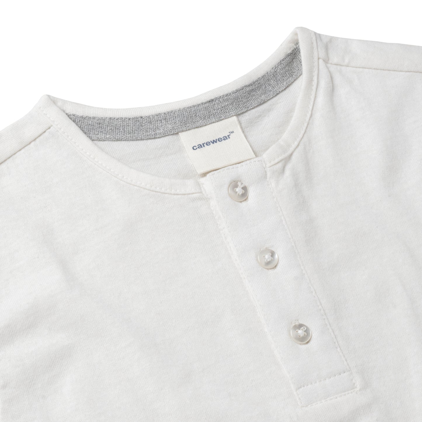Kids Henley T-Shirt (4 - 14 Years) - Off White