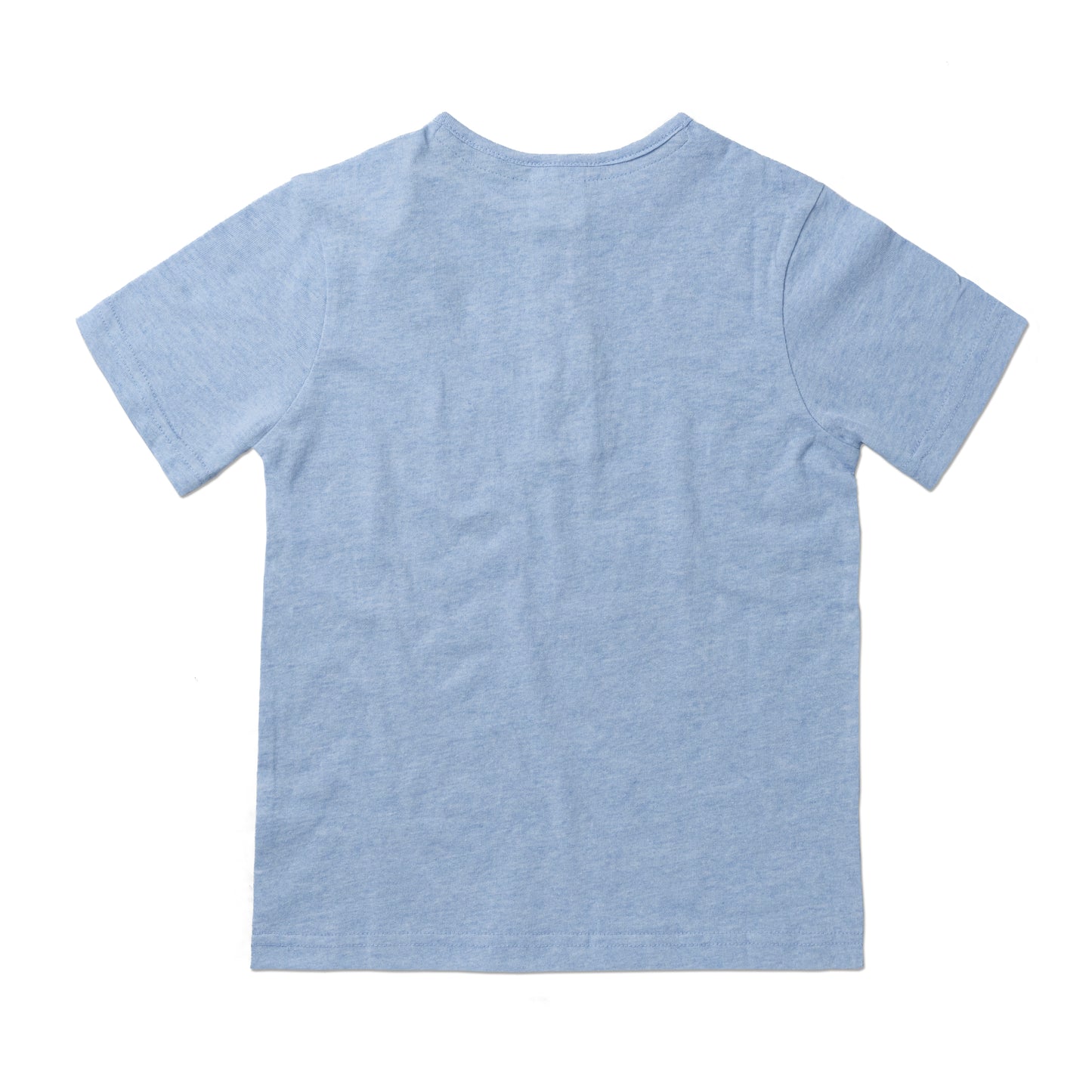 Kids Henley T-Shirt (4 - 14 Years) - Sky Blue Melange