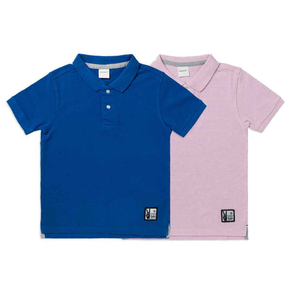 Kids Polo Combo x 2 (4 - 14 Years) - Royal Blue / Pink