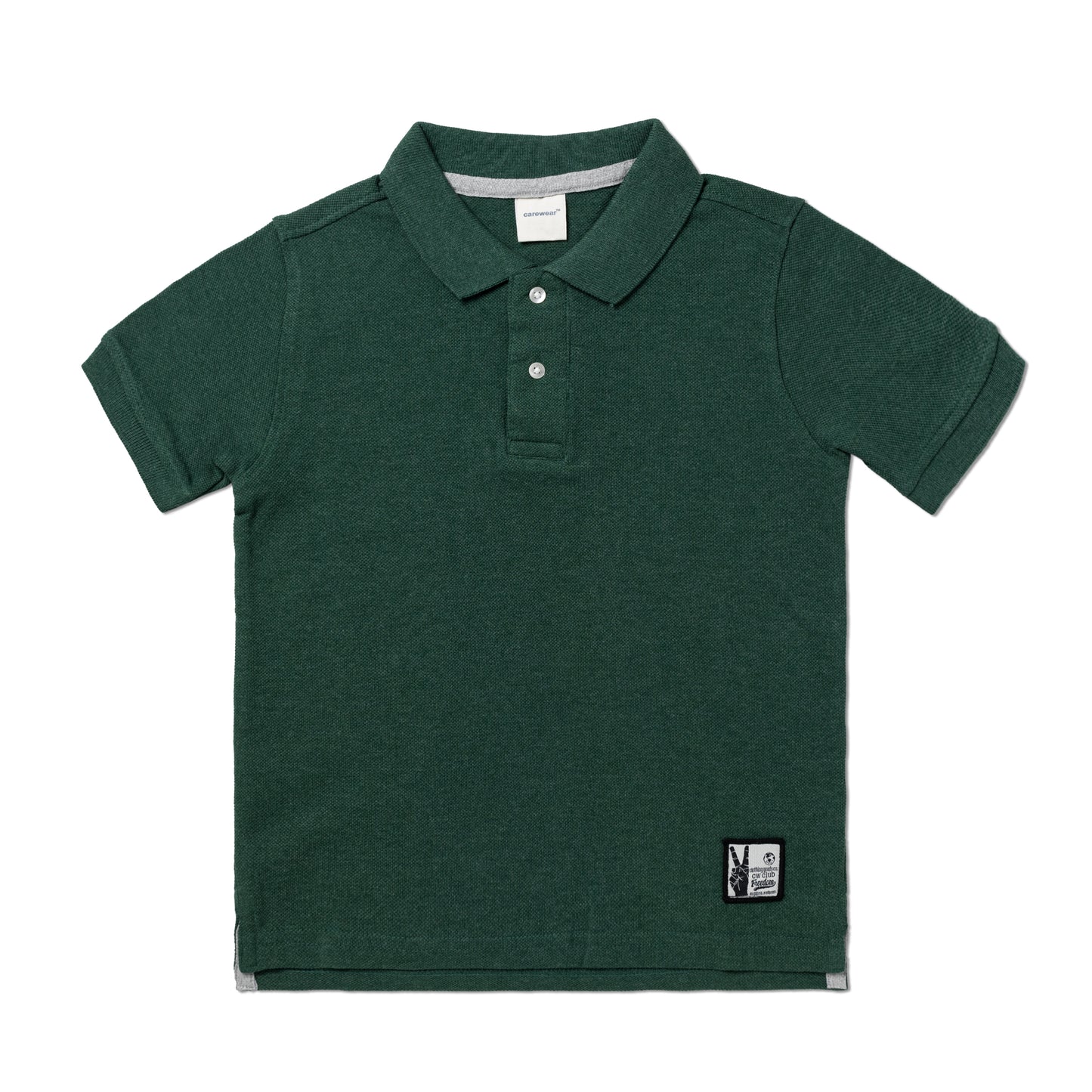 Kids Polo T-Shirt (4 - 14 Years) - Forest Green Melange