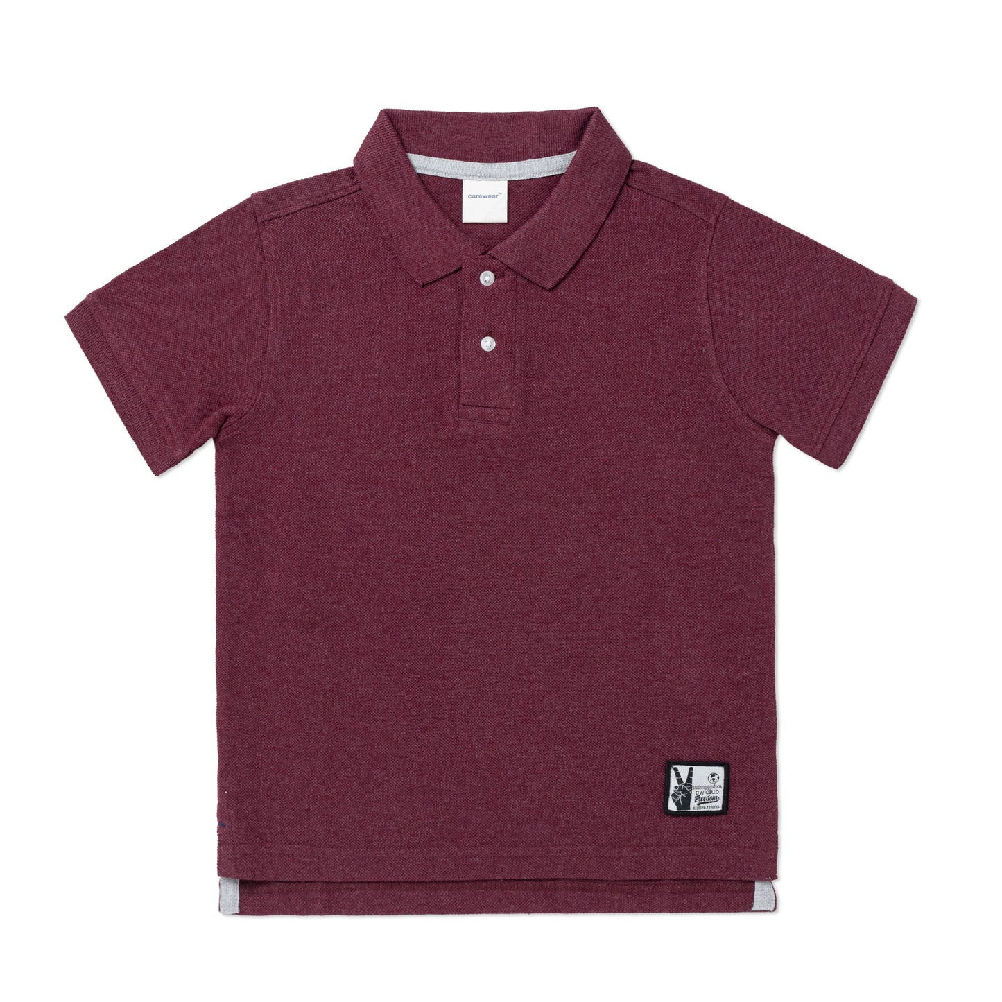 Kids Polo T-Shirt (4 - 14 Years) - Maroon Melange